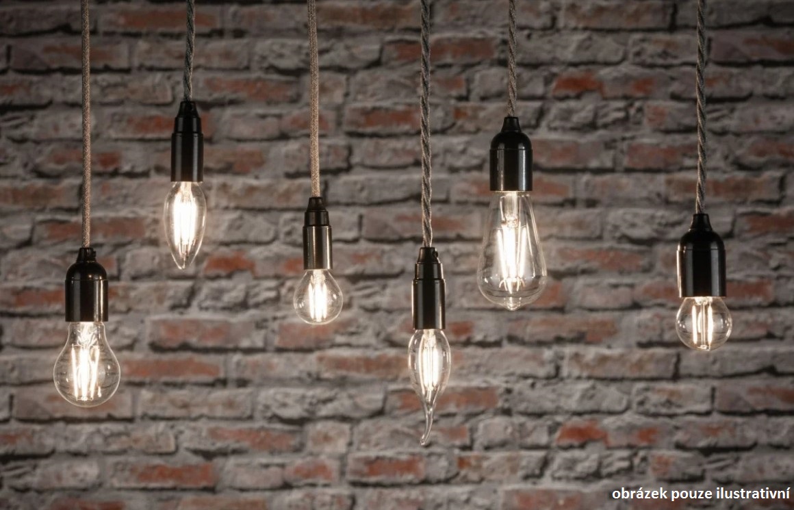 Dekorační led vlákno žárovka e14 3W 2700K svíčka plamen