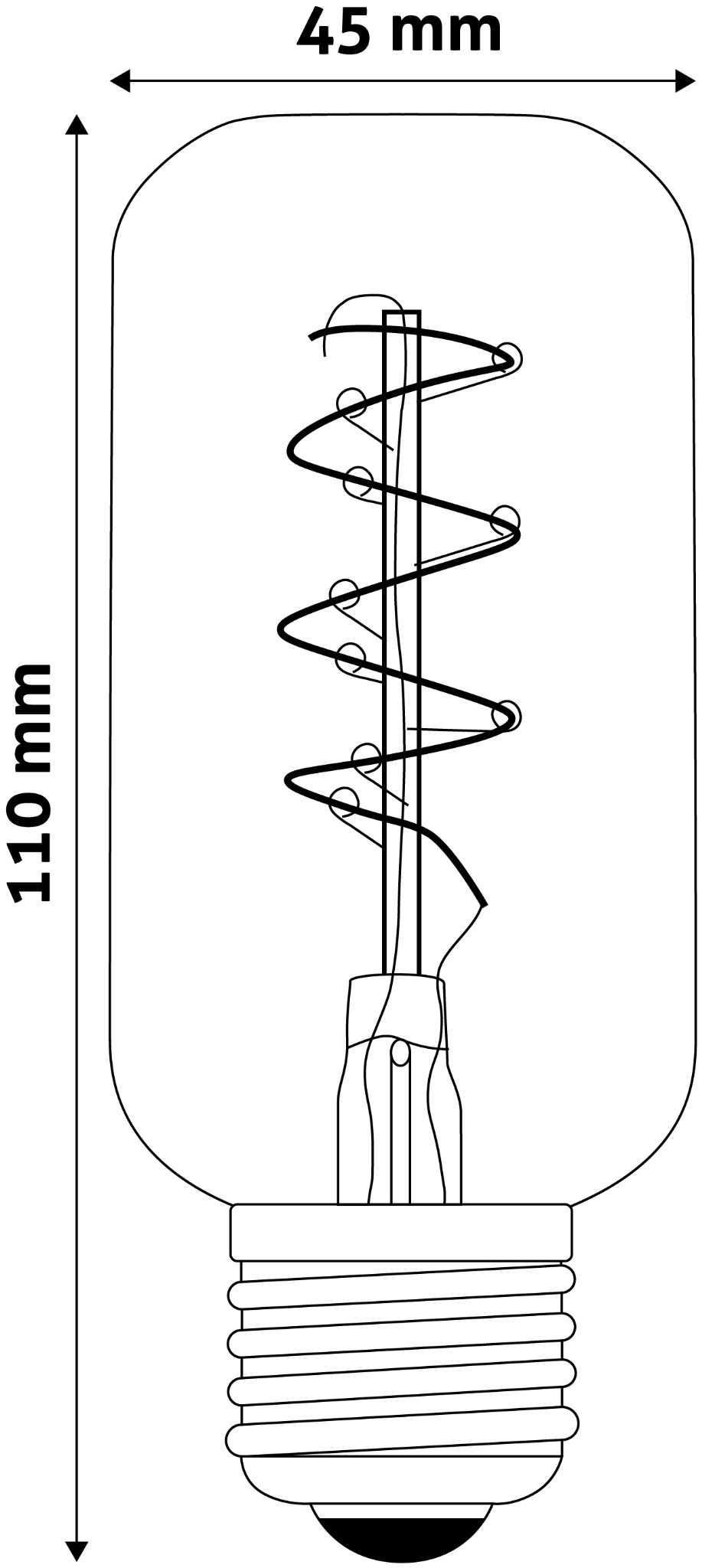 Dekorační led vlákno žárovka e27 5W 2700K ST45