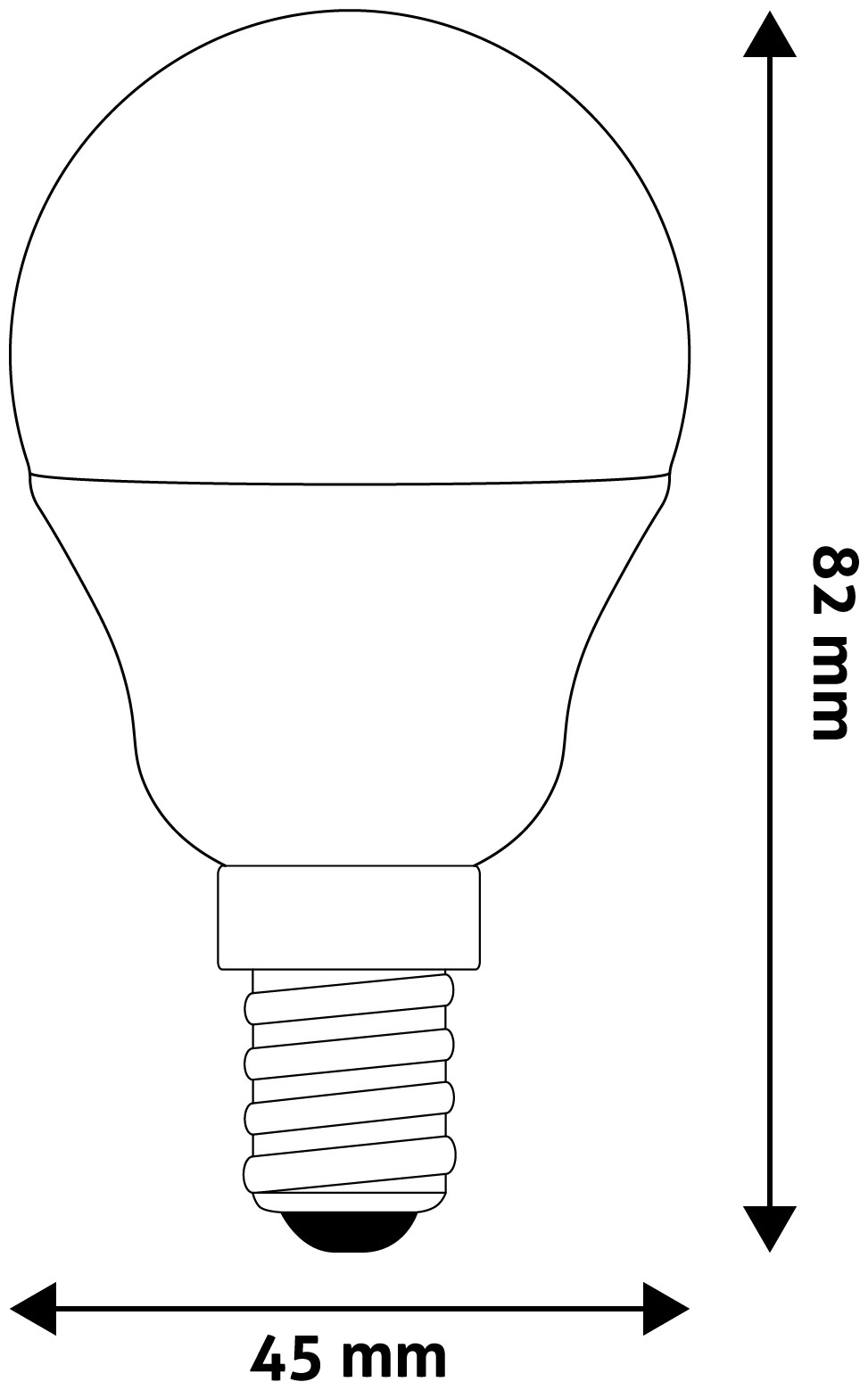 LED Žárovka E14 mini 6W 6400K