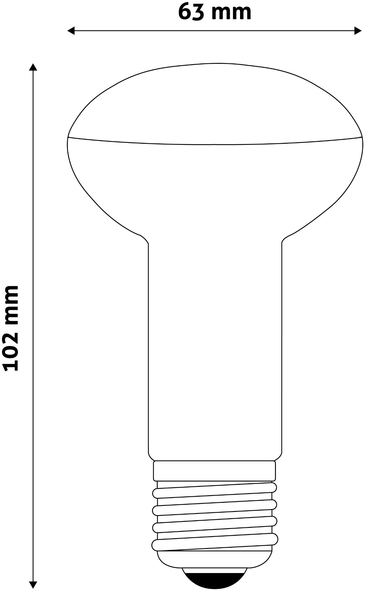 LED žárovka R63 E27 10W 4000K