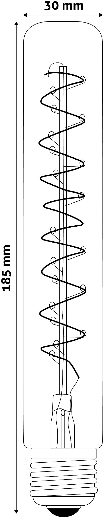 Dekorační led vlákno žárovka e27 4,5W 2700K T9
