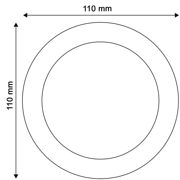 LED svítidlo podhledové 6W, 4000K, kulaté, plast