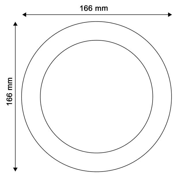 LED svítidlo podhledové 8W, 3000K, kulaté, plast