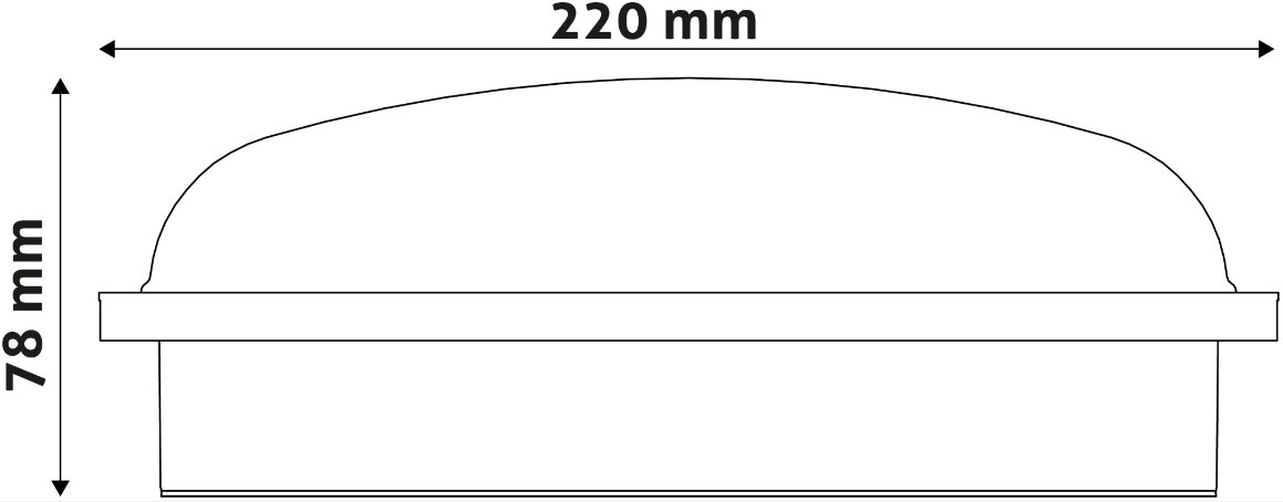 LED svítidlo stropní/ nástěnné IP65, 20W, 4000K, kulaté- černá