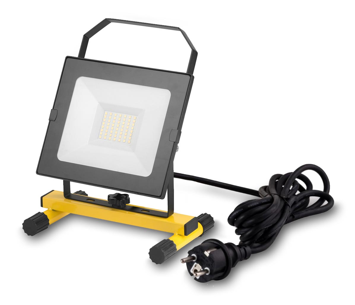 Přenosný LED Reflektor SLIM 50W 4000K s vidlicí do zásuvky