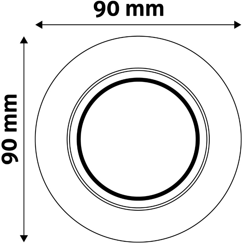 Výklopný rám pro žárovky GU10 chrom průměr 90mm
