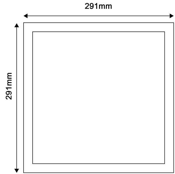 Stříbrné led světlo do podhledu 24W 4000K čtverec Satin Nikl 