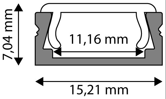 Alu profil Slim - Bílý