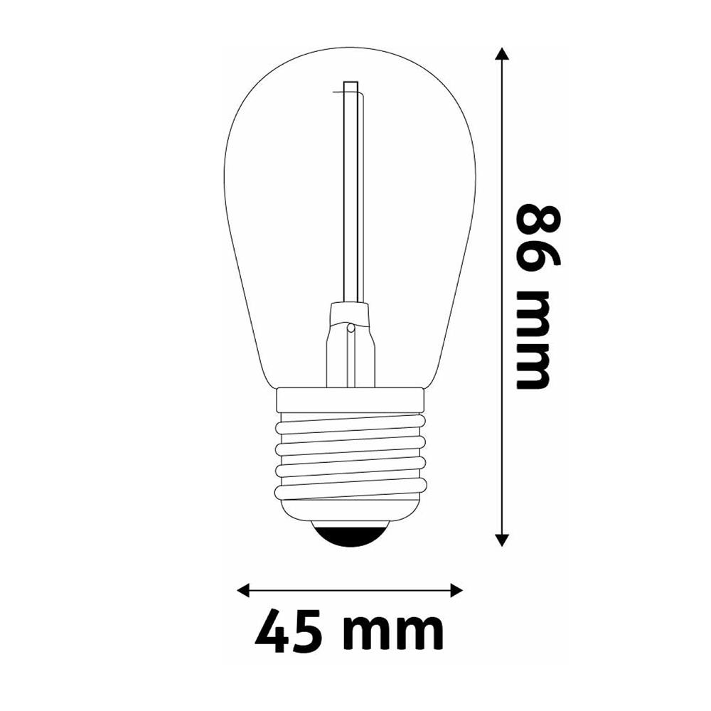 Led žárovka dekorační E27 1W fialová