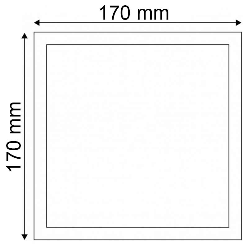 Stříbrné led světlo stropní 18W 4000K čtverec Satin Nikl