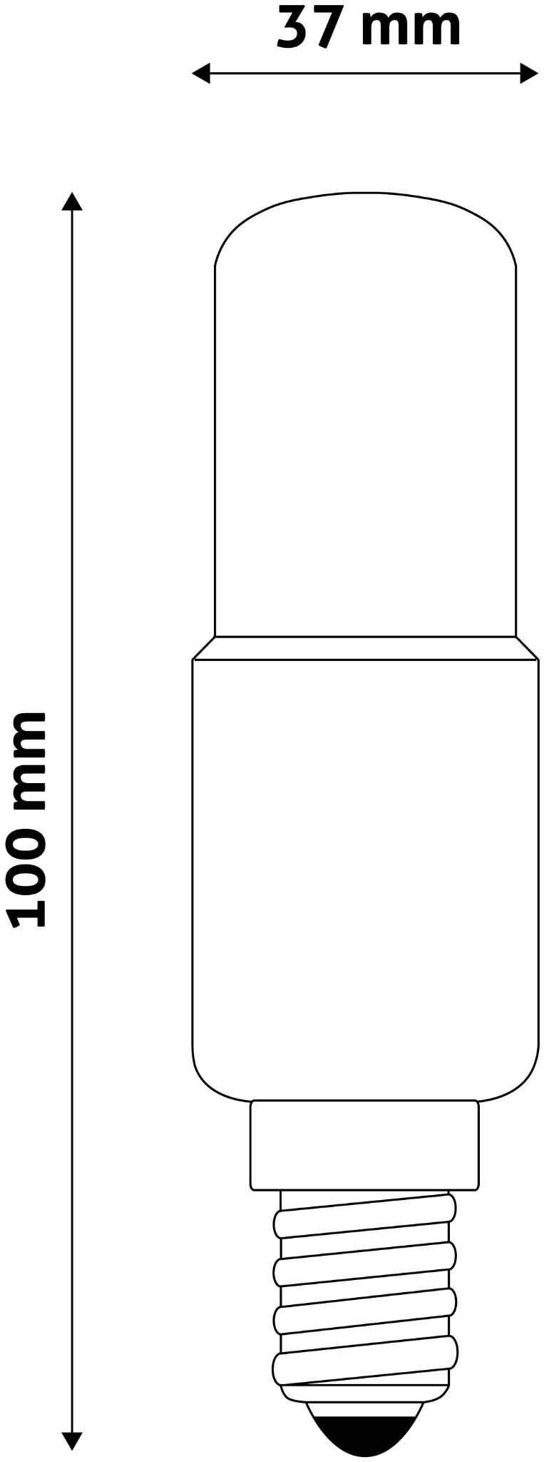 LED žárovka T37 E14 7W 6400K