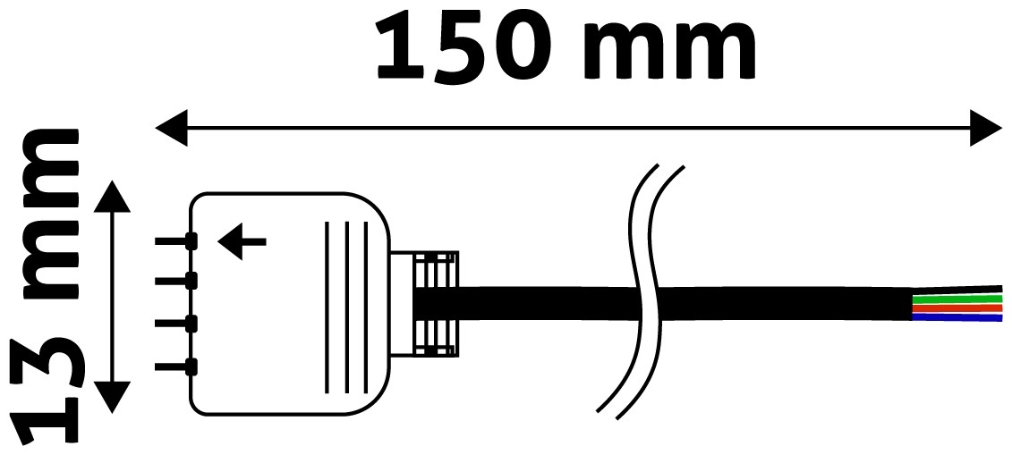 Napájecí konektor RGB IP65 4pin Set 