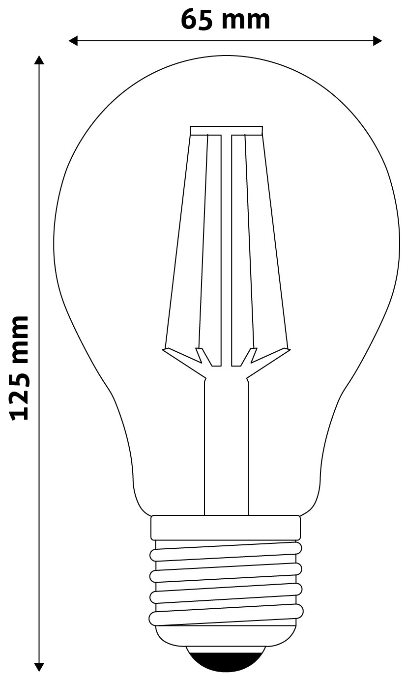 LED Žárovka E27 15W 2700K Vlákno
