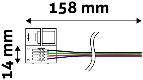 Napájecí konektor pro RGB led pásky CLIP