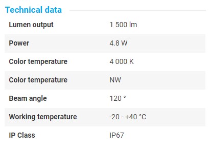 LED pásek 220V 5m 4,8W 2700K s napáječem, IP67 - Set