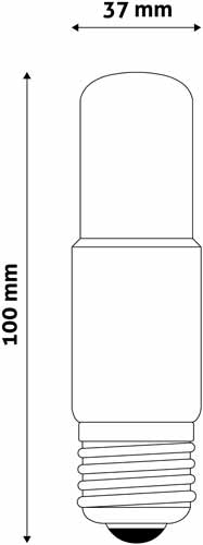 LED žárovka E27 9W 6400K T37