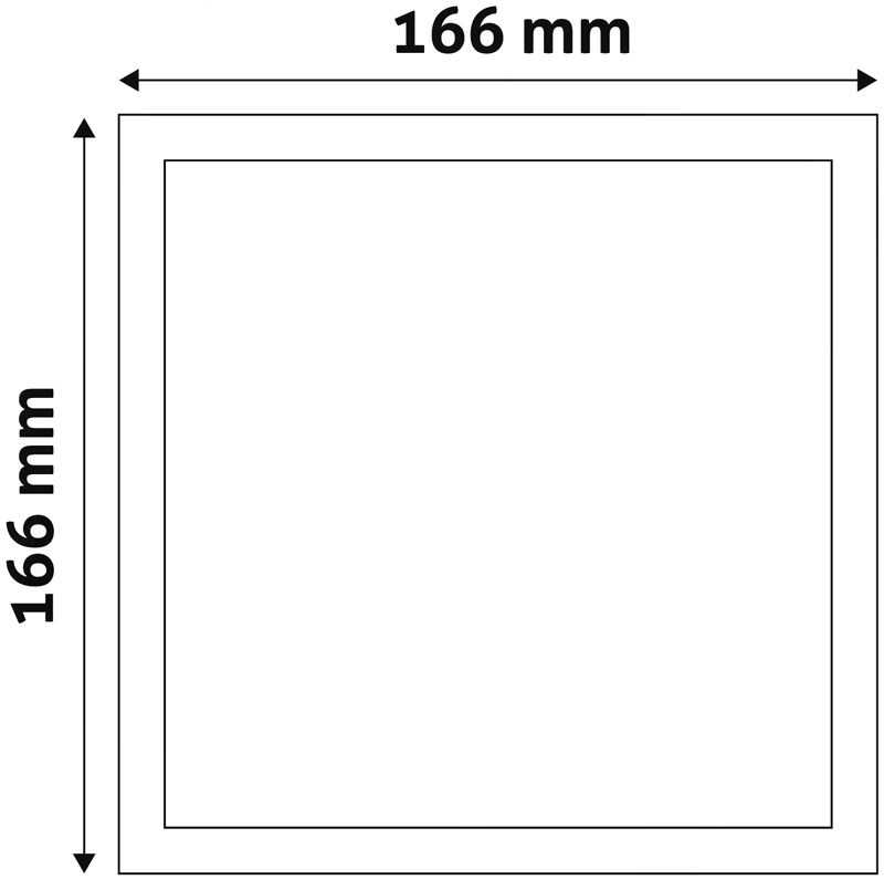 LED svítidlo podhledové Slim 12W, 3000K, čtverec