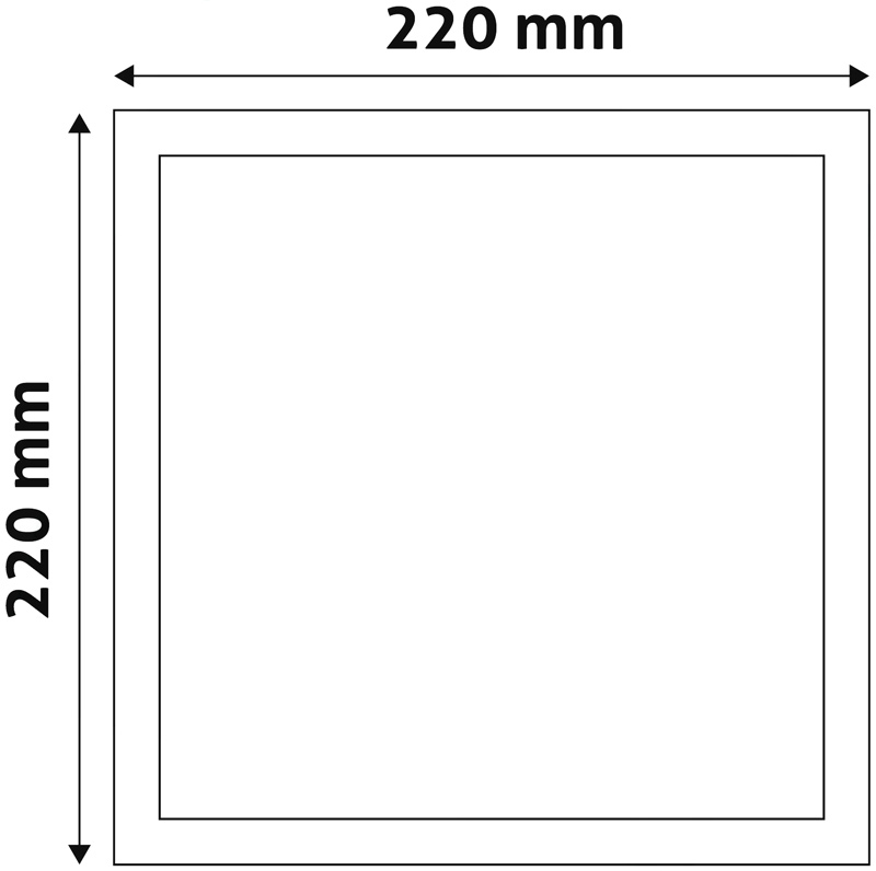 LED svítidlo podhledové Slim 18W, 3000K, čtverec
