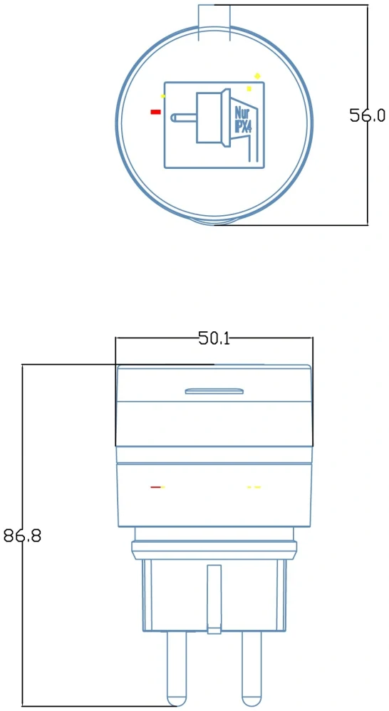 Smart zásuvka pro TUYA a Smart Life IP44