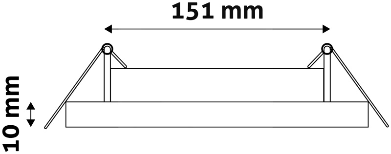 LED svítidlo podhledové Slim 12W, 3000K, čtverec