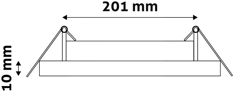 LED svítidlo podhledové Slim 18W, 3000K, čtverec