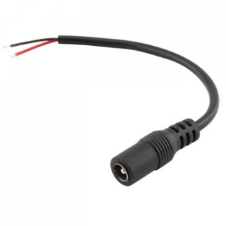 Napájecí konektor samice 5,5 / 2,1 s volným koncem kulatý kabel