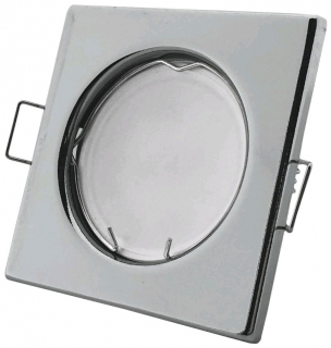 Čtvercový Rám pro žárovky GU10 Chrom