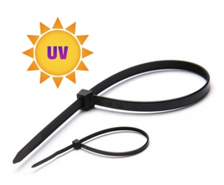 Stahovací páska černá - 4,8 x 200mm / 50ks