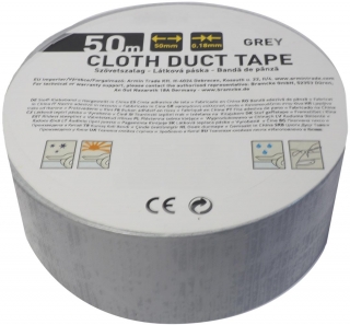 Vláknem zpevněná lepící páska šedá 0,18x50mm 50m