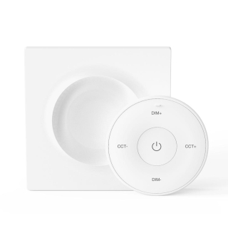 Led ovládač stmívač CCT snímatelný magnetický  na baterie bílý