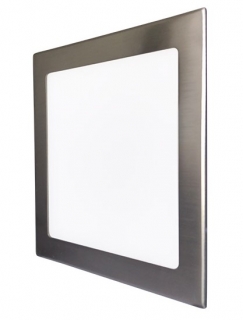 LED svítidlo podhledové 12W, 3800K, čtverec, matt chrom